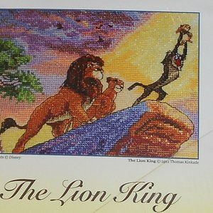Disney Kinkade Lion King Cross Stitch Pattern 5x7